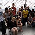 Some of the pupils at the top of the Eiffel Tower